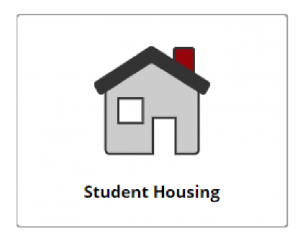 "Student Housing" text under gray house icon from CIS portal