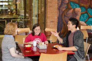 Students eating at the PHC dining room