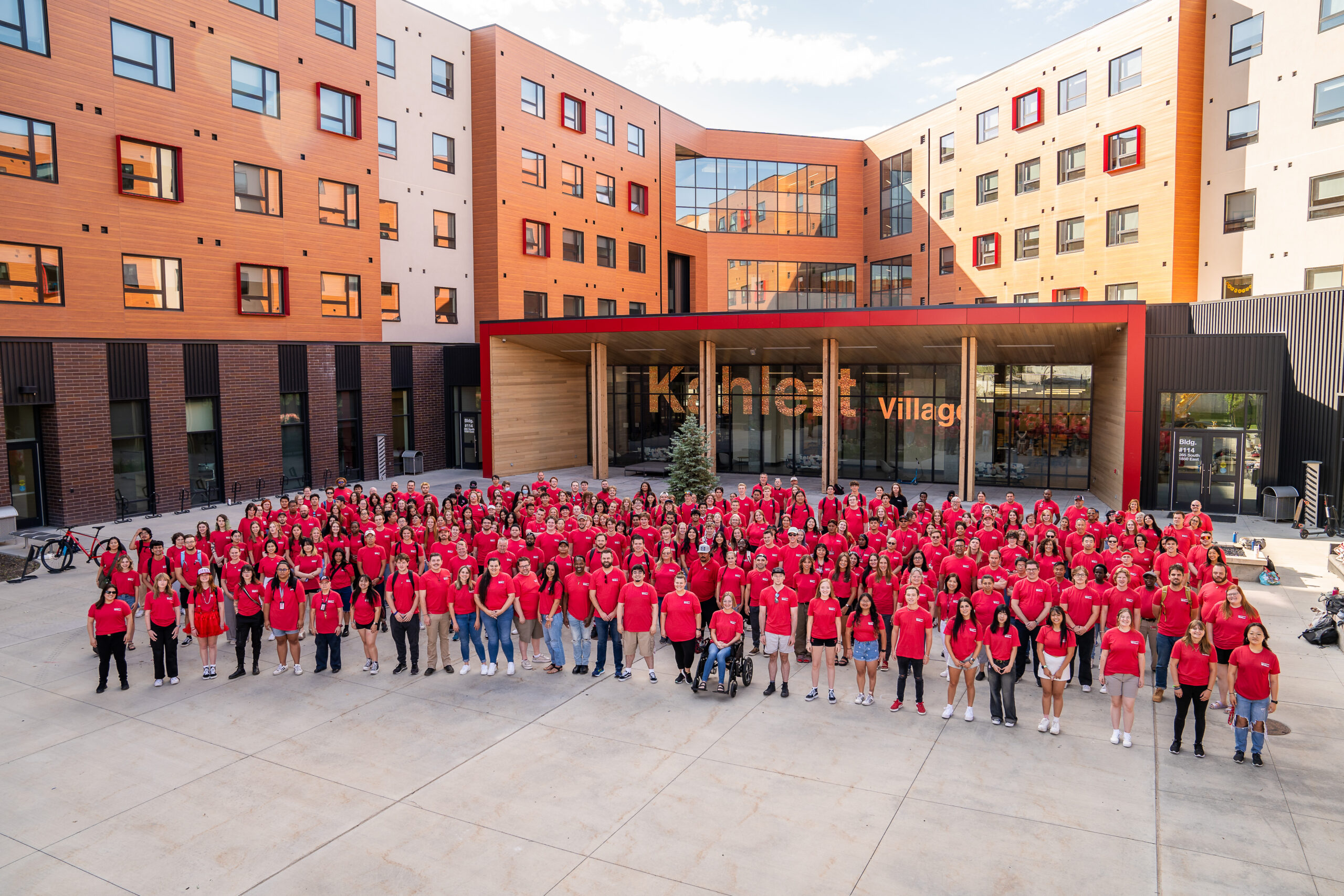 This image shows a picture of the staff at housing and residential education at the university of utah